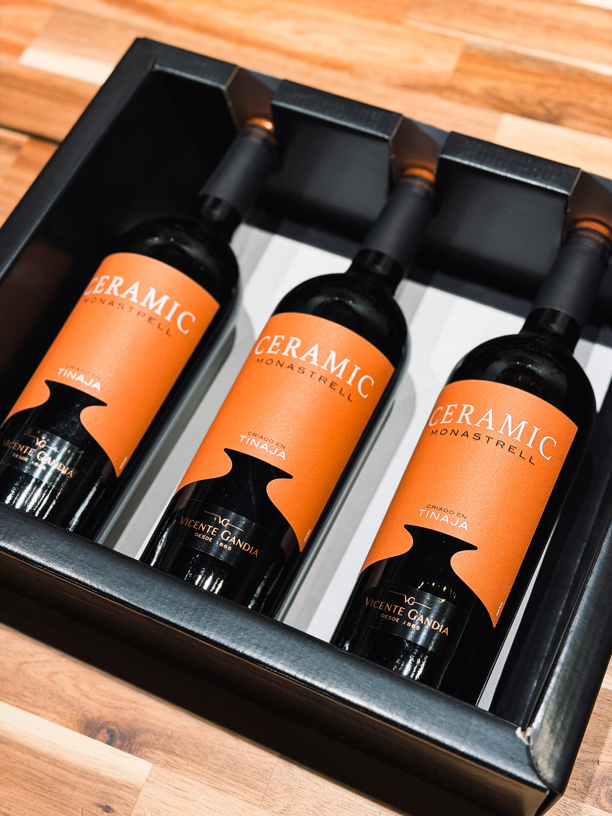 Ceramic Monastrell Three-Bottle Box Gift