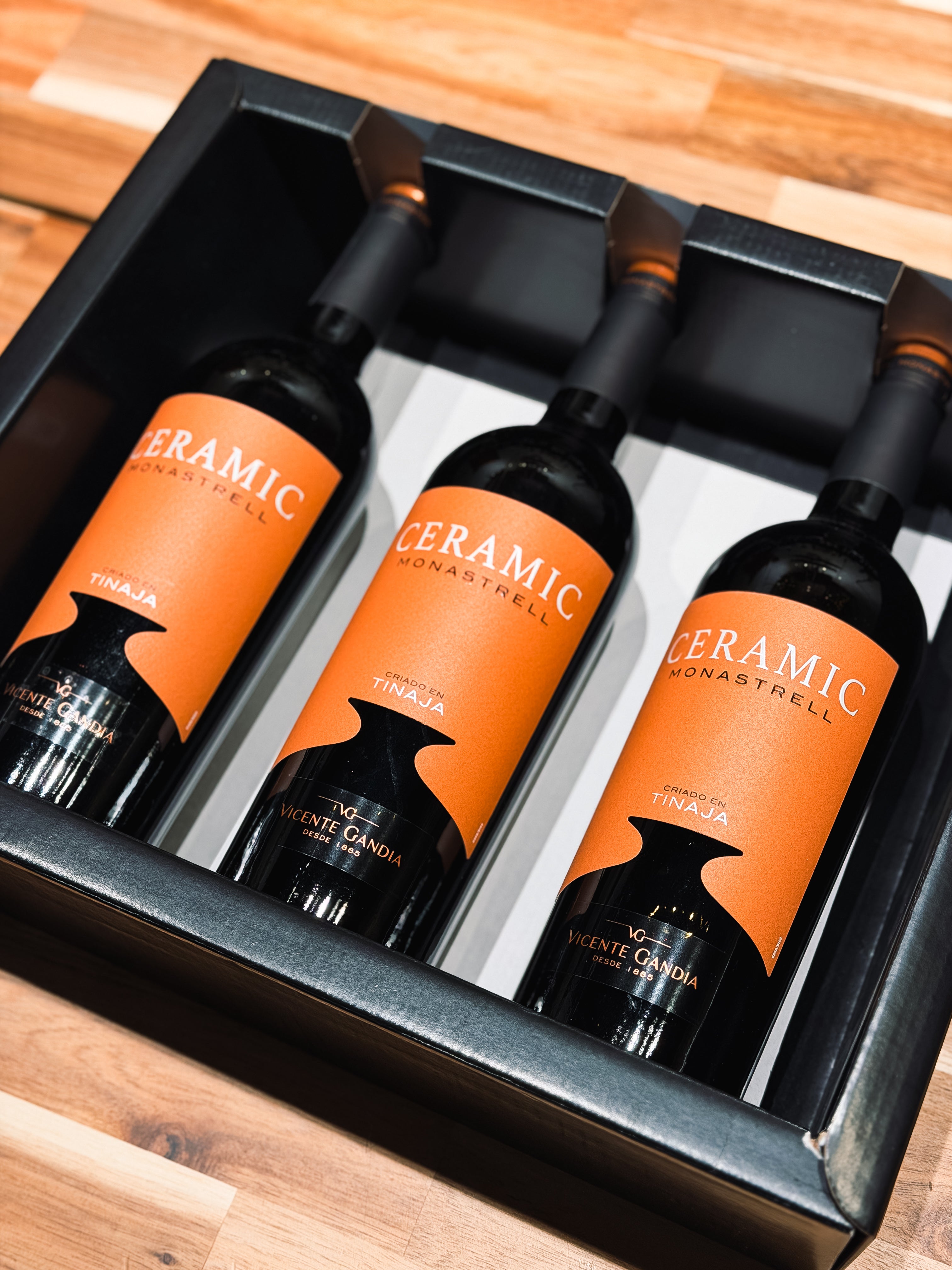 Ceramic Monastrell Three-Bottle Box Gift